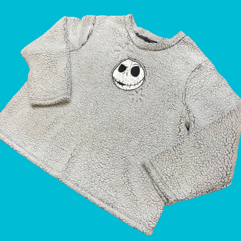 Disney Nightmare Before Christmas Jack Skellington Sherpa Crewneck Size 3xl